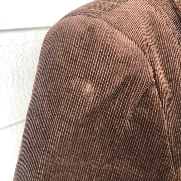 Zara Basic Chocolate Brown Corduroy Classic Blazer - Picture 14 of 16